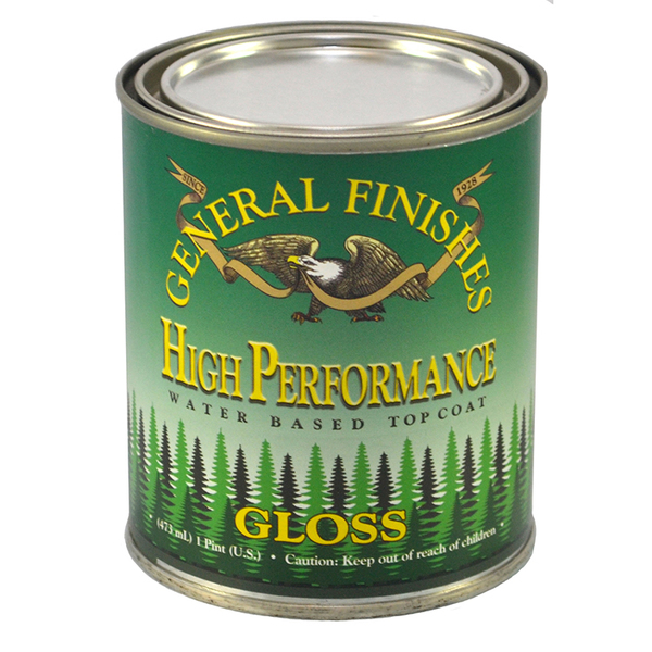 General Finishes 1 Pt Clear High Performance Water-Based Topcoat, Gloss PTHG